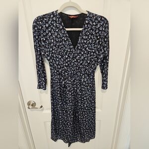 Max Mara Studio Floral Long Sleeve Midi Dress Fully Lined